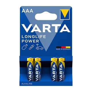 Varta Paquete 4 Pilas Alcalinas Cilíndricas 1,5V AAA/LR03 - Imagen 1